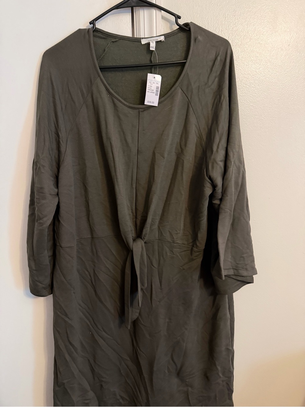 Maurices Olive Green Tie-Front Tunic Top